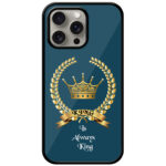 King Gold Crown Design Metal TPU Printed Case