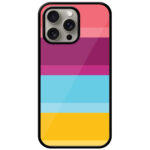Vibrant Stripe Pattern Metal TPU Printed Case