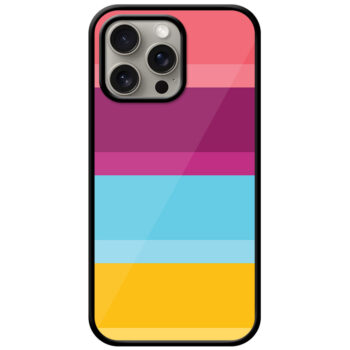 Vibrant Stripe Pattern Metal TPU Printed Case