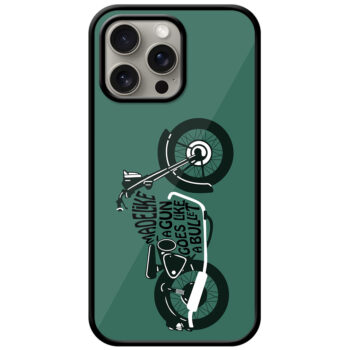 Cool Vintage Bike Vector Design Metal TPU Printed Case