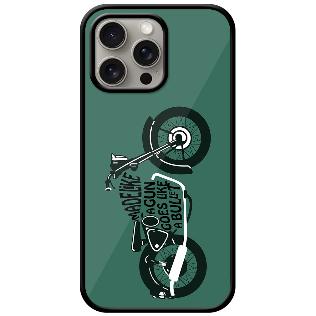 Cool Vintage Bike Vector Design Metal TPU Printed Case