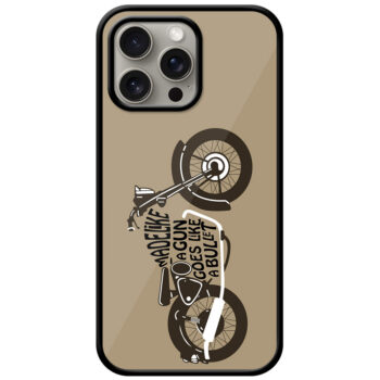 Cool Vintage Bike Vector Design Metal TPU Printed Case