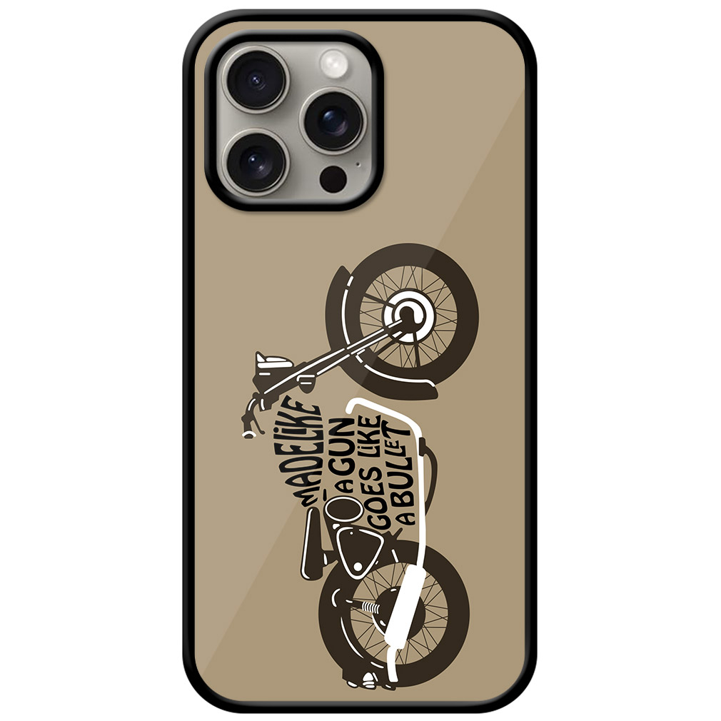 Cool Vintage Bike Vector Design Metal TPU Printed Case