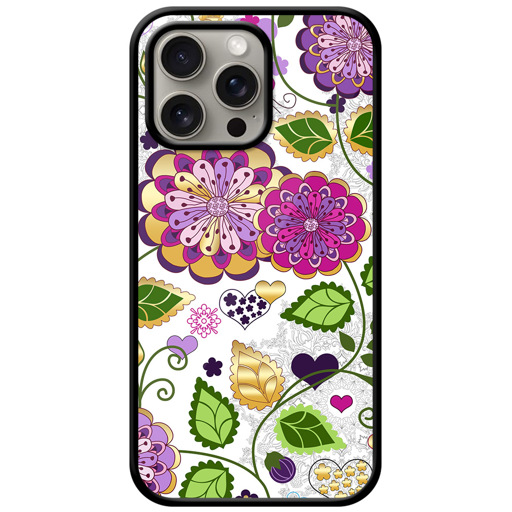Fascinating Seamless Floral Pattern Metal TPU Printed Case