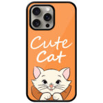 Cute Cat Vector Graphic Metal TPU Printed Case