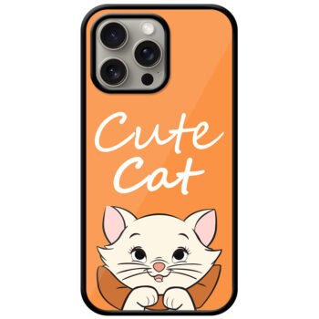 Cute Cat Vector Graphic Metal TPU Printed Case