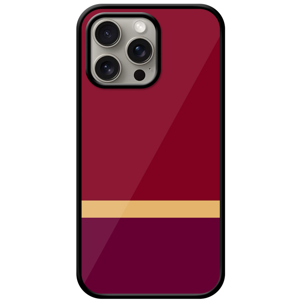 Sober Gold Strip Design Metal TPU Printed Case