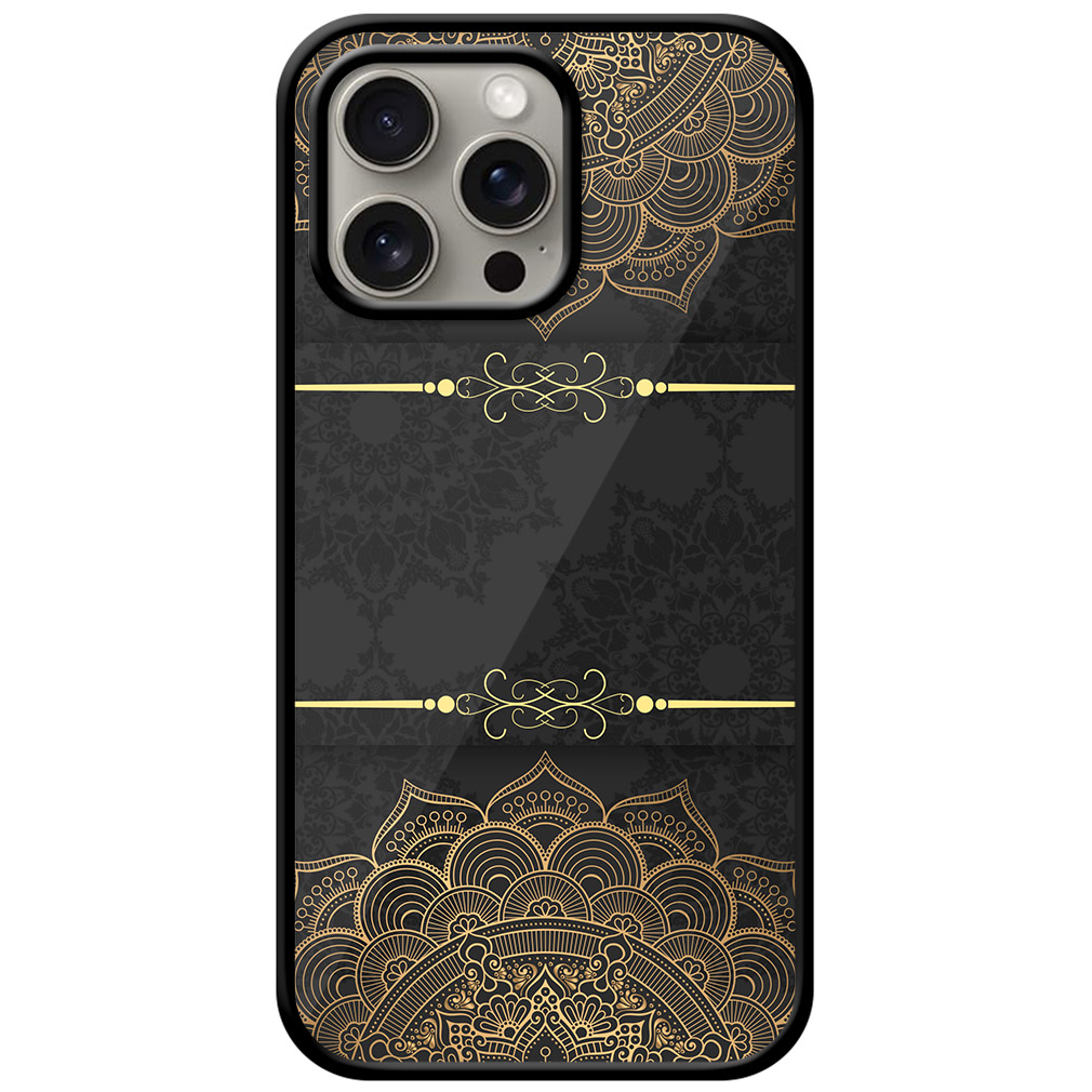 Decorative Semicircle Mandala Art Metal TPU Printed Case