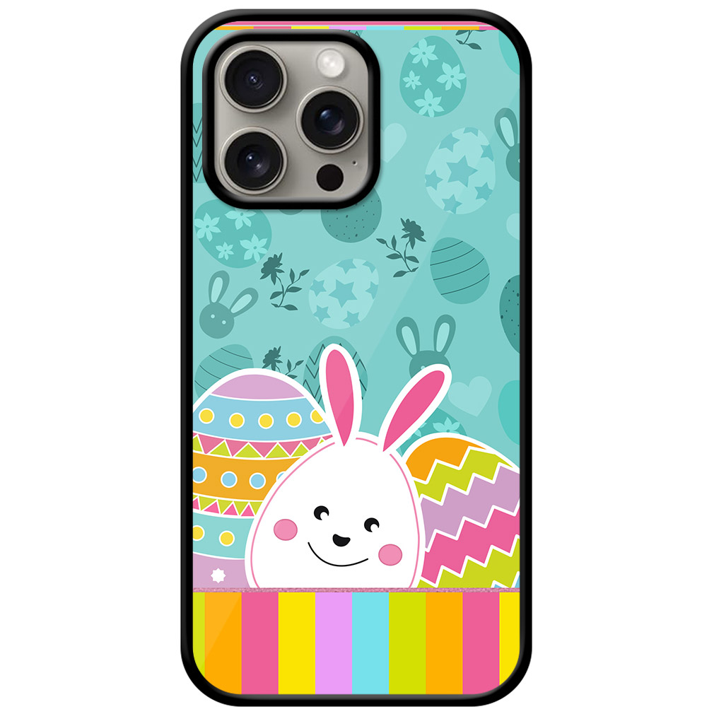 Multicolor Sweet Bunny Design Metal TPU Printed Case