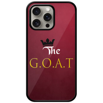 The GOAT Text Illustration Metal TPU Printed Case