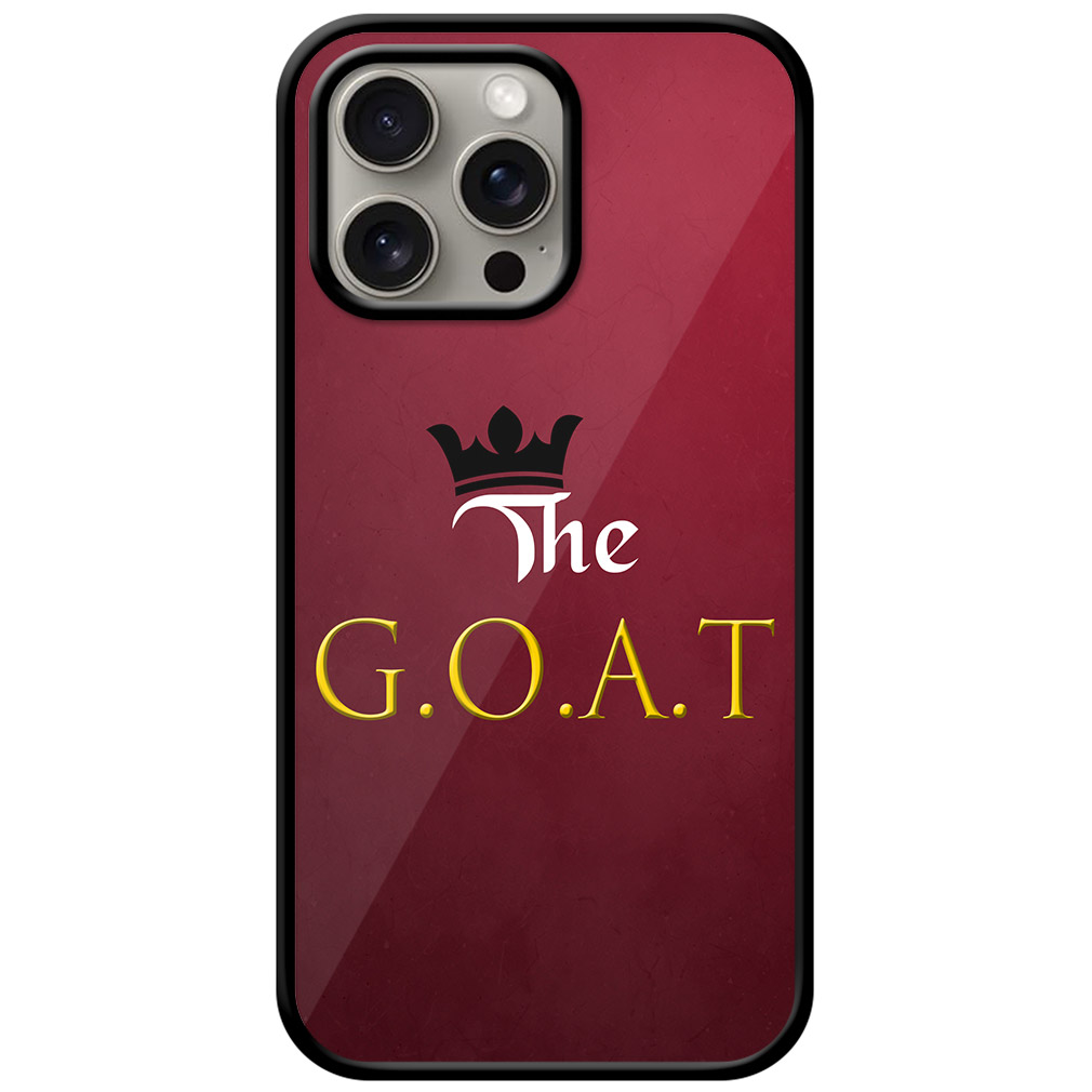 The GOAT Text Illustration Metal TPU Printed Case