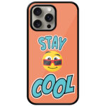 Stay Cool Emoji Vector Illustration Metal TPU Printed Case
