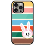 Pretty Bunny Multistripe Pattern Metal TPU Printed Case