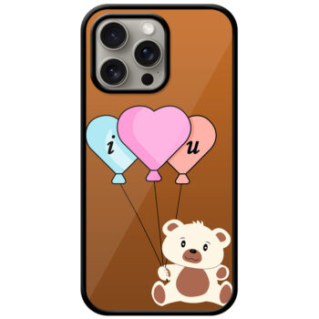 Teddy Bear Heart Ballon Clipart Metal TPU Printed Case