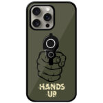Hands Up Vector Gun Design Metal TPU Printed Case