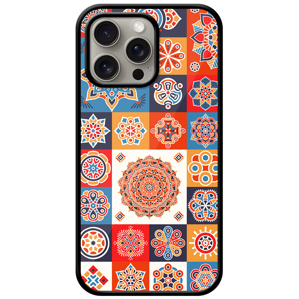 Decorative Rangoli Pattern Design Metal TPU Printed Case
