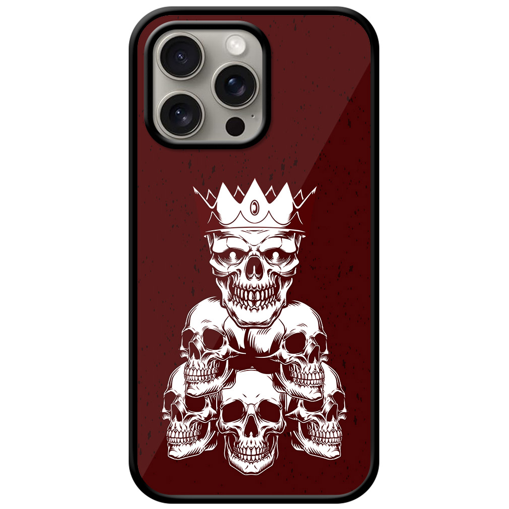 Pile of Skulls Vector Illustration Metal TPU Printed Case