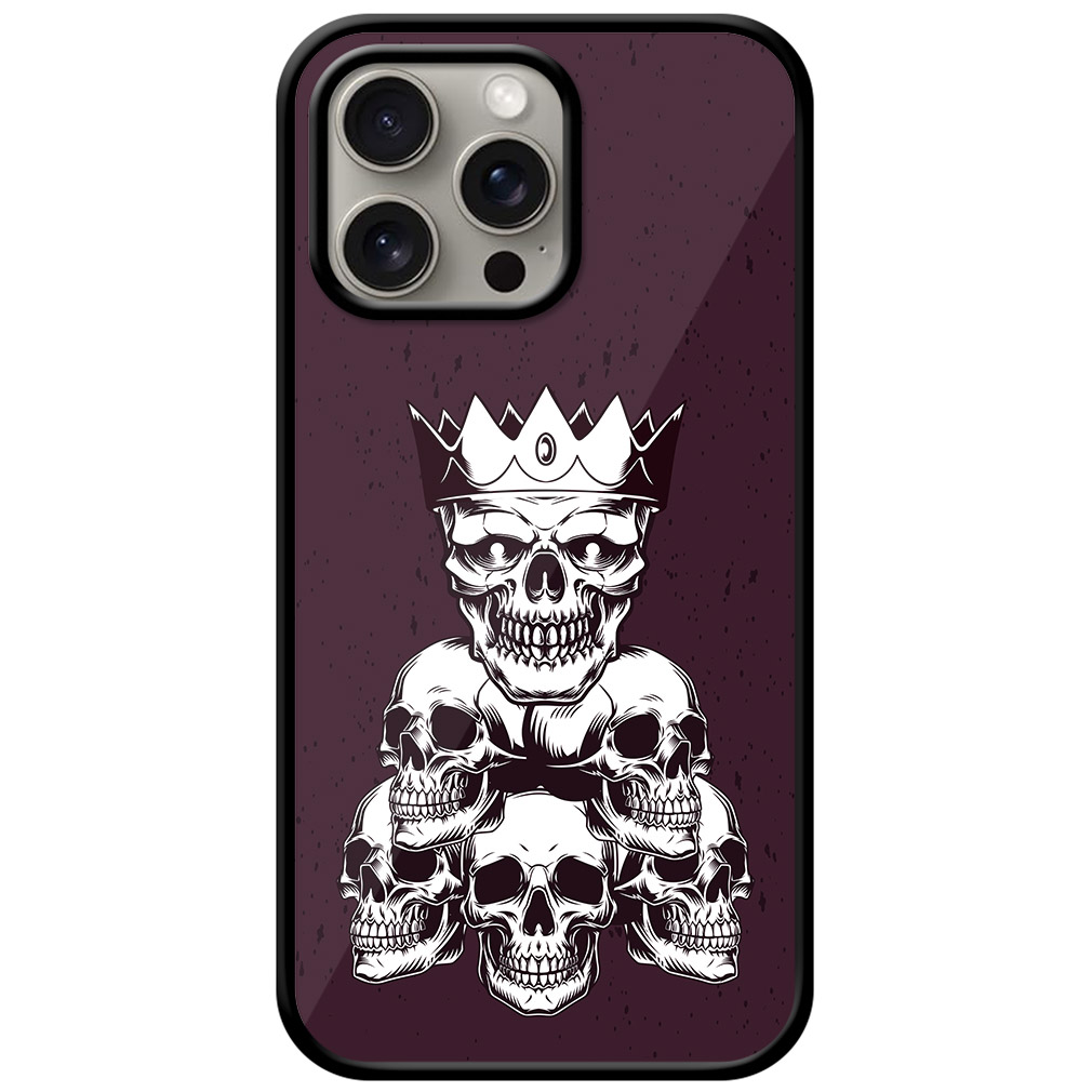 Pile of Skulls Vector Illustration Metal TPU Printed Case