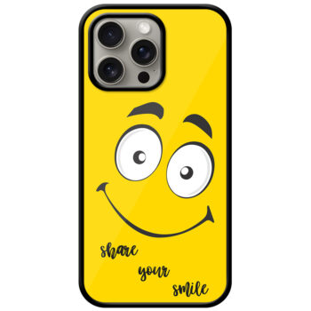 Happy Smiling Face Clipart Metal TPU Printed Case