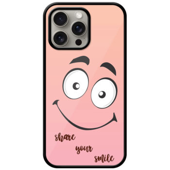 Happy Smiling Face Clipart Metal TPU Printed Case