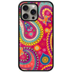 Seamless Paisley Floral Pattern Metal TPU Printed Case