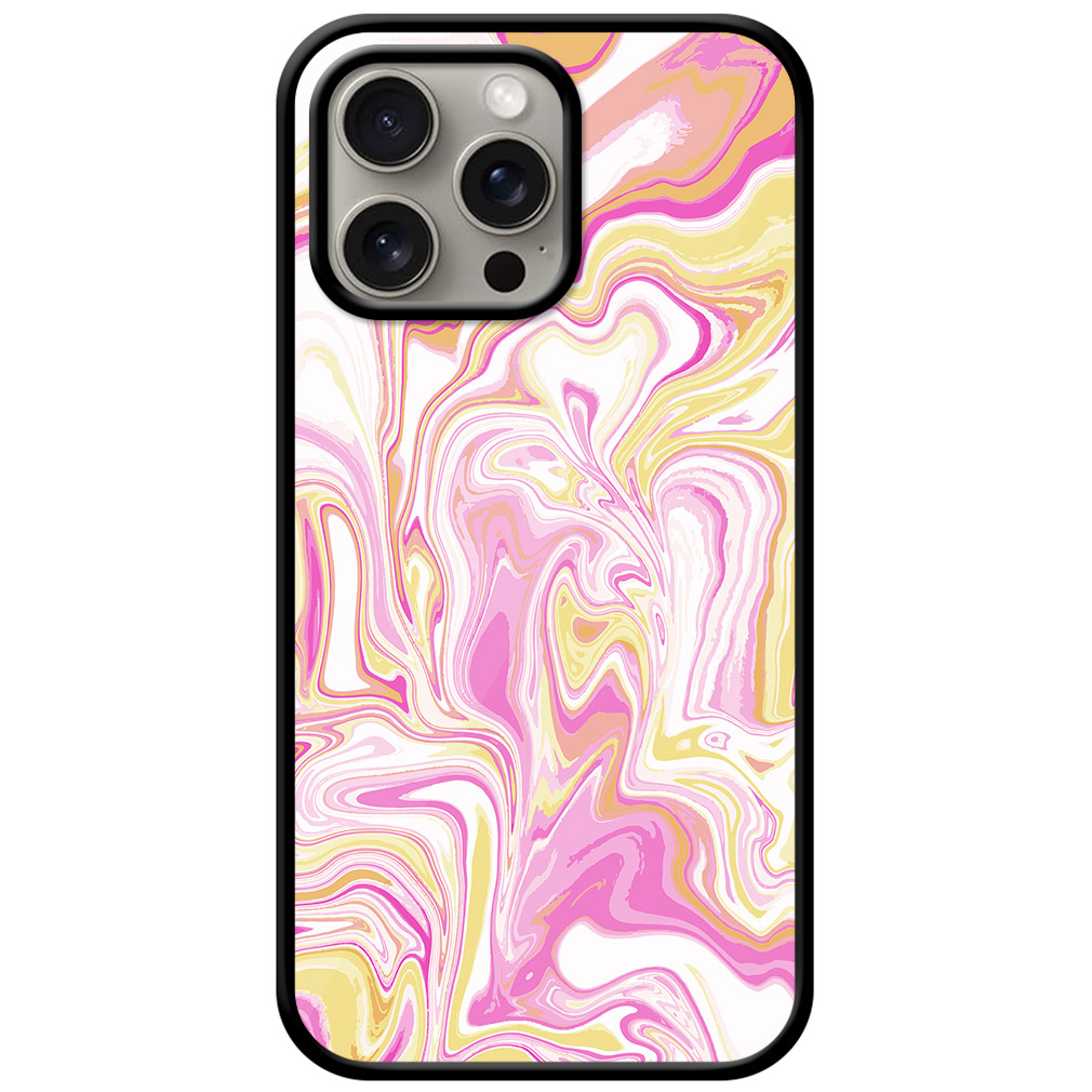 Alluring Liquid Marble Illustration Metal TPU Printed Case