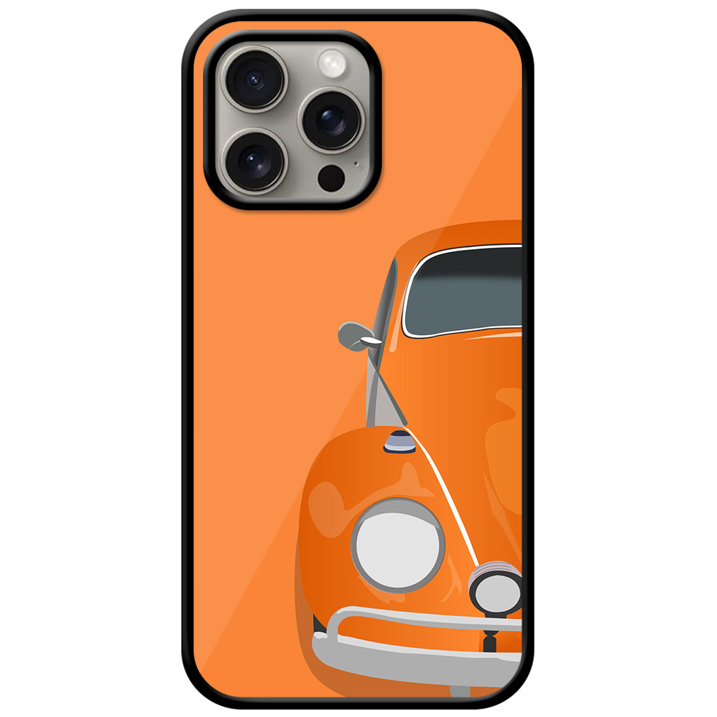 Classic Volksvagen Beetle Car Illustration Metal TPU Printed Case