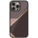Gold Line Metal Finish Design Metal TPU Printed Case