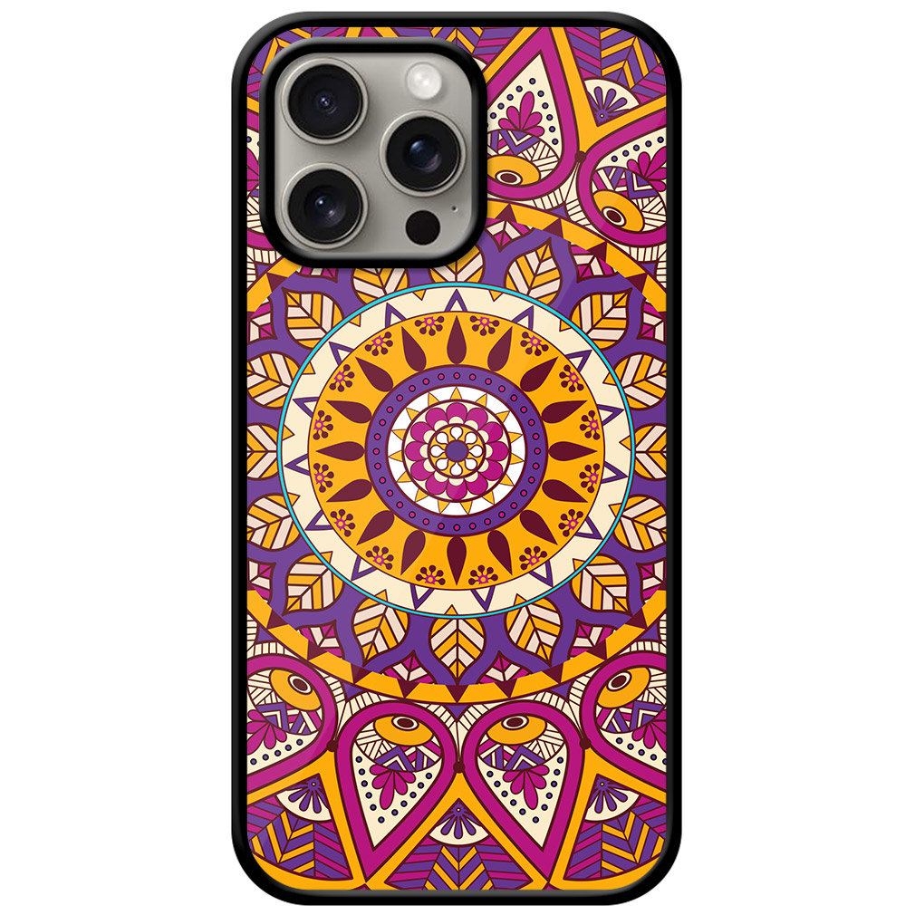 Mandala Artform Rangoli Pattern Metal TPU Printed Case