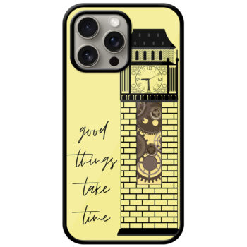 Vector Clock Tower Textart Metal TPU Printed Case