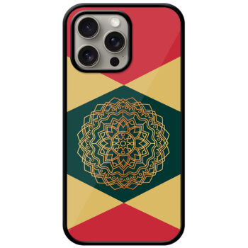 Decorative Metallic Gold Flower Design Metal TPU Printed Case