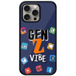 Gen Z Vibe Socialmedia Graphic Illustration Metal TPU Printed Case