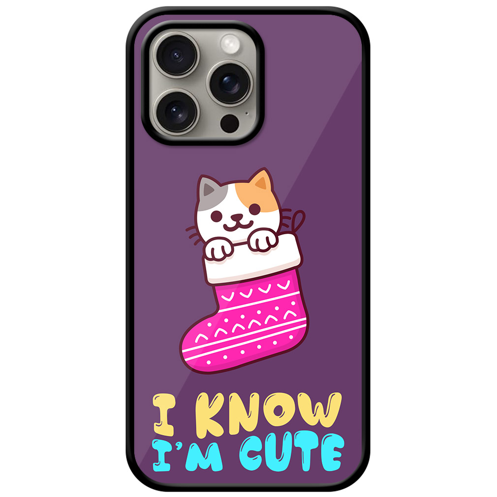 Cool Cat Christmas Stocking Artwork Metal TPU Printed Case