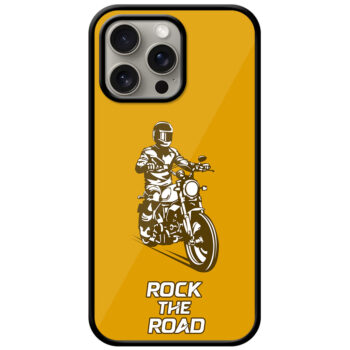 Sports Bike Rider Illustration Metal TPU Printed Case