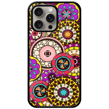 Multicolor Tribal Ring Pattern Design Metal TPU Printed Case