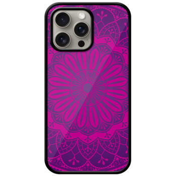 Circular Flower Mandala Design Metal TPU Printed Case