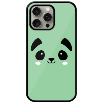 Cute Panda Face Artwork Metal TPU Printed Case