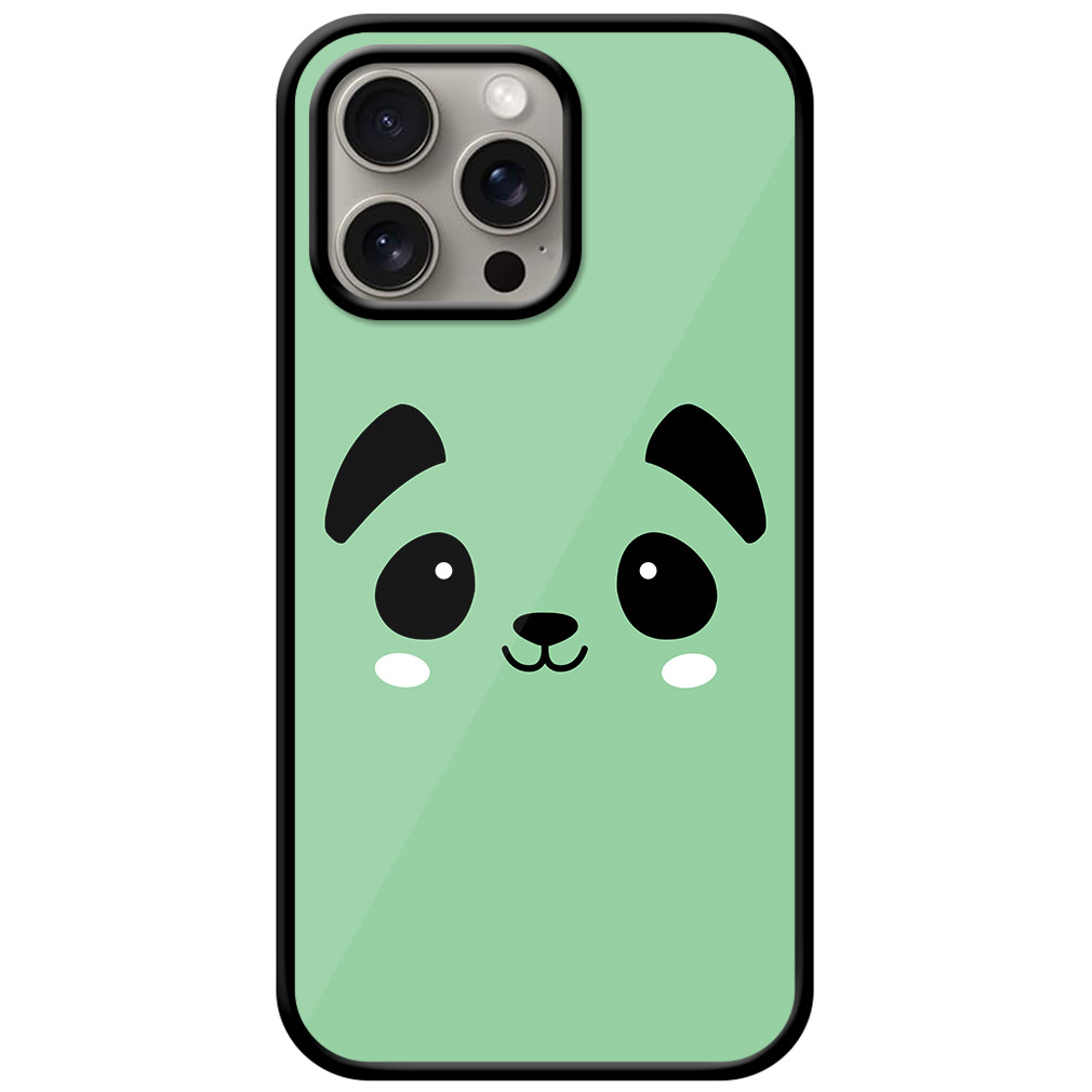 Cute Panda Face Artwork Metal TPU Printed Case