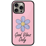 Good Vibes Daisy Flower Illustration Metal TPU Printed Case