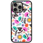 Colorful Floral Pattern Metal TPU Printed Case