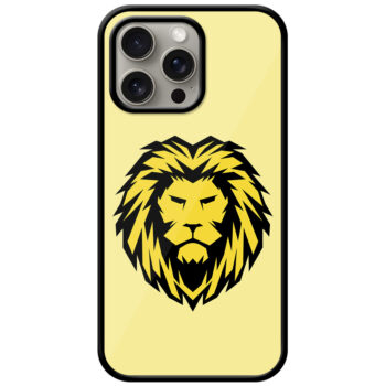 Bold Lion Face Vectorart Metal TPU Printed Case