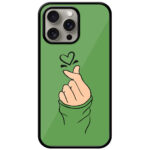 Korean Hand Love Symbol Design Metal TPU Printed Case