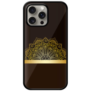 Golden Mandala Floral Design Metal TPU Printed Case