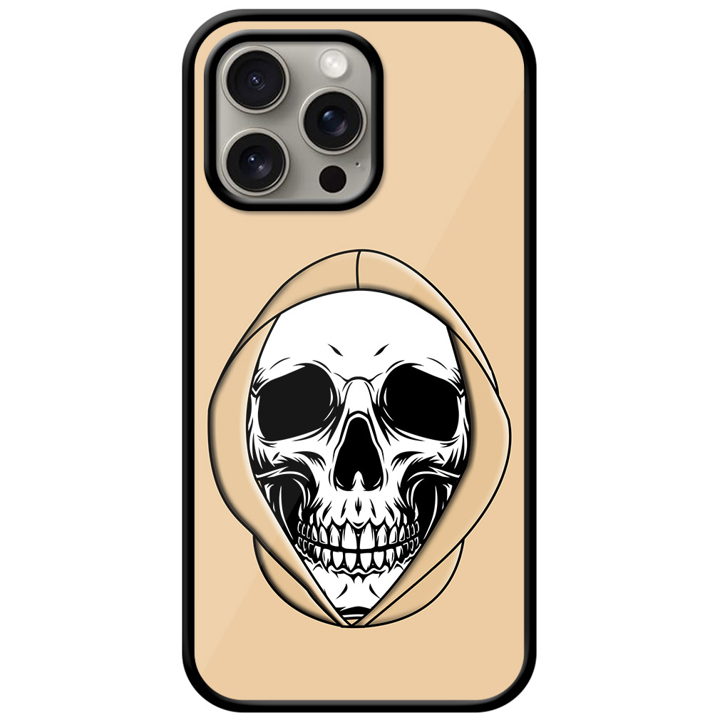 Ghost Hoodie Vector Skull Design Metal TPU Printed Case