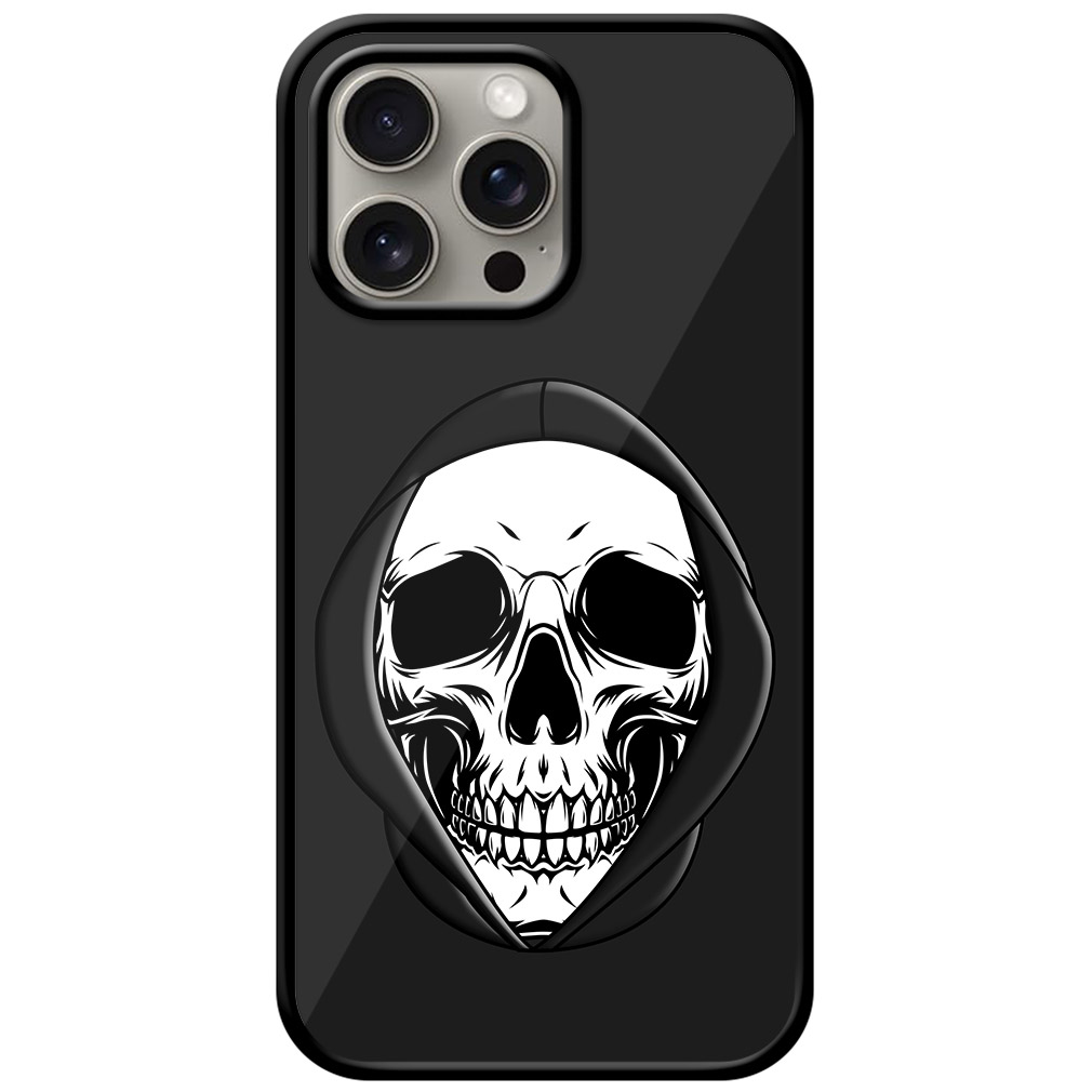 Ghost Hoodie Vector Skull Design Metal TPU Printed Case