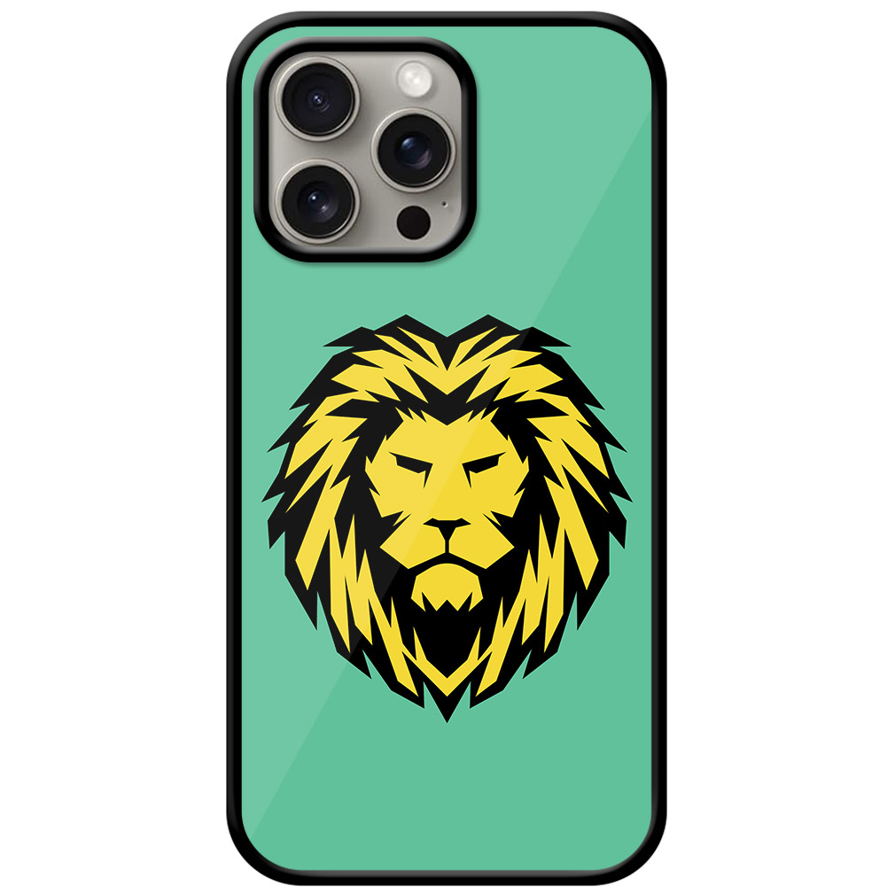 Bold Lion Face Vectorart Metal TPU Printed Case