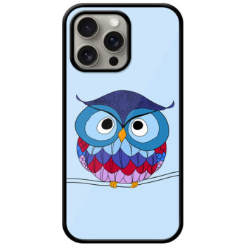 Adorable Owl Illustration Metal TPU Printed Case
