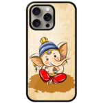 Happy Lord Ganesha Illustartion Metal TPU Printed Case