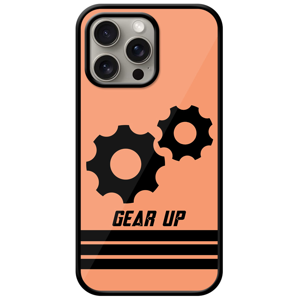 Gear Up Graphic Illustration Metal TPU Printed Case