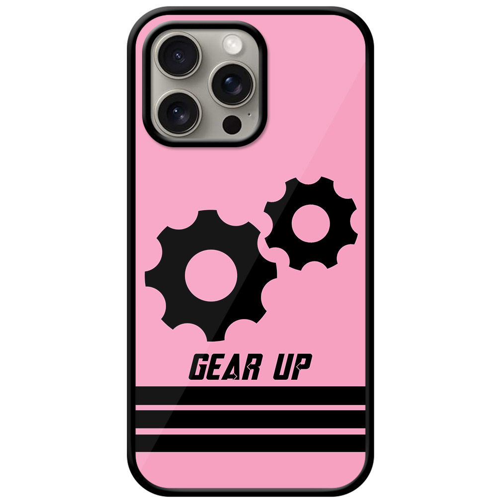 Gear Up Graphic Illustration Metal TPU Printed Case
